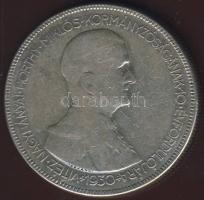 1930. 5P Ag "Horthy jobbra" T:3/3+