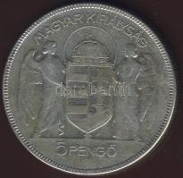 1930. 5P Ag "Horthy jobbra" T:3/3+