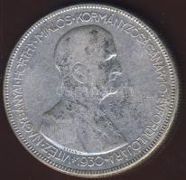 1930. 5P Ag "Horthy jobbra" T:3/3+