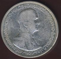 1930. 5P Ag "Horthy jobbra" T:3/3+