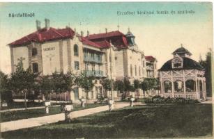 Bártfafürdő, Bardejov, Kupele Bardiov; Erzsébet királyné szálloda és forrás / hotel and spring