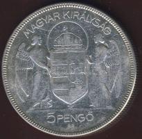 1930. 5P Ag "Horthy jobbra" T:3/3+