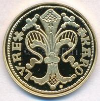 DN "Magyar aranypénzek utánveretben - Károly Róbert aranyforint " aranyozott Ag emlékérem ...