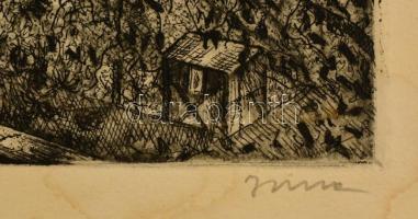 Imre István (1918-1983): Part, rézkarc, papír, jelzett, számozott (19/100), 29×39,5 cm