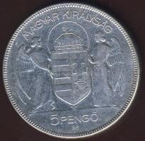 1930. 5P Ag "Horthy jobbra" T:3/3+