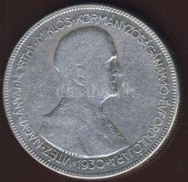 1930. 5P Ag "Horthy jobbra" T:3/3+