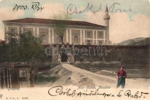 Ada Kaleh (Orsova), mecset török kisfiúval / Moschee / mosque with Turkish boy (EM)