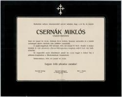 1904-1916 Sopron, Selmecbánya, 3 db régi gyászjelentés