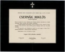 1904-1916 Sopron, Selmecbánya, 3 db régi gyászjelentés