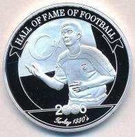 Uganda 2006. 2000Sh Ag A labdarúgás halhatatlanjainak csarnoka - Törökország 1990-es évek/Hakan Sükür T:PP Uganda 2006. 2000 Shillings Ag Hall of Fame of football - Turkey 1990s/Hakan Sükür C:PP