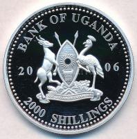 Uganda 2006. 2000Sh Ag "A labdarúgás halhatatlanjainak csarnoka - Spanyolország 1960-as évek / ...