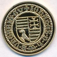 DN "Magyar aranypénzek utánveretben - Hunyadi János kormányzói aranyforint" aranyozott Ag ...