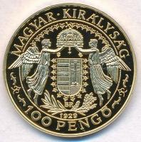 DN "Magyar aranypénzek utánveretben - Szent László jubileumi 100 pengő 1929" aranyozott Ag...