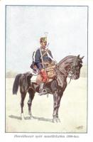 Honvédhuszár nyári menetöltözetben 1896-ban. Honvédség Története 1868-1918 / Hungarian military officer s: Garay