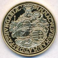 DN "Magyar aranypénzek utánveretben - I. Lipót 10 dukát" aranyozott Ag emlékérem tanúsítvá...