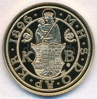 DN "Magyar aranypénzek utánveretben - Ferenc József milleniumi aranytallér 1896" aranyozot...