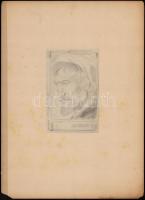 Jelzés nélkül: Férfi fej 1917. Ceruza, papír, kartonra ragasztva, 14x9 cm
