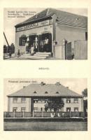 Medve, Medvedov, Medveďov; Szakálove mysani obchod, Financi pohranice stráz / Szakál Ignác üzlete, Pénzügyi határőrség. Fotograf Adolf Brunner / shop, Financial Border Guard station (EK)