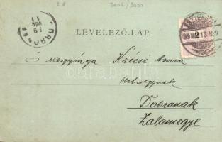 1899 Esztergom, Az Esztergomi Takarékpénztár Lőrincz utcai bérpalotája, Bazilika, Kovácspataki kép (...