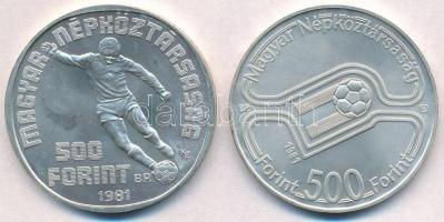 1981. 500Ft Ag "Labdarúgó Világbajnokság 1982" (2xklf)  T:BU