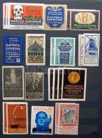 kb. 1.300 db régi német, osztrák, magyar, kevés egyéb levélzáró, reklámbélyeg sok ritkasággal, nagyr...