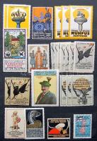 kb. 1.300 db régi német, osztrák, magyar, kevés egyéb levélzáró, reklámbélyeg sok ritkasággal, nagyr...