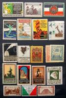 kb. 1.300 db régi német, osztrák, magyar, kevés egyéb levélzáró, reklámbélyeg sok ritkasággal, nagyr...