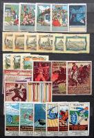 kb. 1.300 db régi német, osztrák, magyar, kevés egyéb levélzáró, reklámbélyeg sok ritkasággal, nagyr...