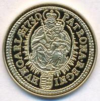 DN "Magyar aranypénzek utánveretben - III. Károly dukát 1730" aranyozott Ag emlékérem tanú...