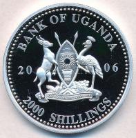 Uganda 2006. 2000Sh Ag "A labdarúgás halhatatlanjainak csarnoka - Libéria 1990-es évek / George...