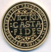 DN "Magyar aranypénzek utánveretben - Bocskai Erzsébet 10 dukát" aranyozott Ag emlékérem t...