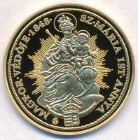 DN "Magyar aranypénzek utánveretben - V. Ferdinánd dukát 1848" aranyozott Ag emlékérem tan...