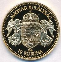 DN "Magyar aranypénzek utánveretben - Ferenc József 10 korona 1910" aranyozott Ag emlékére...