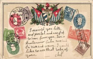 Klf. országok bélyegei, 10 klf. litho lap / Stamps of different countries, 10 litho postcards