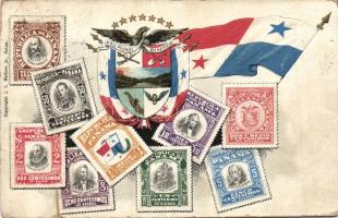 Klf. országok bélyegei, 10 klf. litho lap / Stamps of different countries, 10 litho postcards