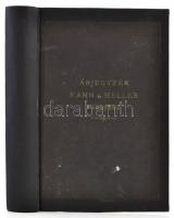 1909-1910 Bp., Kahn és Heller műszaki üzlet árjegyzéke. Bp.,Franklin-ny., 704 p. Számos illusztráció...