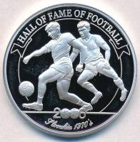 Uganda 2006. 2000Sh Ag A labdarúgás halhatatlanjainak csarnoka - Szlovákia 1970-es évek / Josef Adamec T:PP kis fo. Uganda 2006. 2000 Shillings Ag Hall of Fame of Football - Slovakia 1970s / Josef Adamec C:PP small spotted