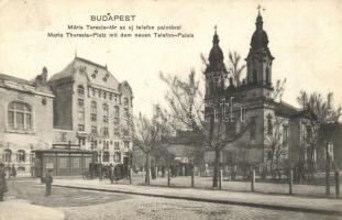 Budapest VIII. Mária Terézia tér, Új Telefon palota, Józsefvárosi templom (EK)