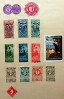 1896-1963 Főleg külföldi kiállítási és egyéb levélzárók gyűjteménye albumban, közel 1.000 db / Collection of mostly foreign exhibition and other labels, in album, close to 1.000 pcs.