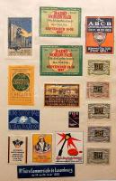 1896-1963 Főleg külföldi kiállítási és egyéb levélzárók gyűjteménye albumban, közel 1.000 db / Colle...