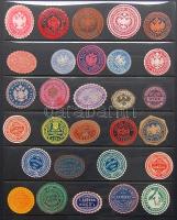 1870-1900 230 db levélzáró cimke, magyar oszták és német, cégek és hivatalok / 230 labels of compani...