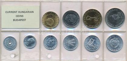 1986. 2f-20Ft (10xklf) érmés forgalmi sor fóliatokban, fóliatok három helyen lyukasztva T:1 Adamo FO...