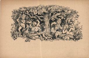 16 db népmese, népdal, Ludwig richter grafikai lapok / Folk songs and tales, 16 Ludwig Richter graph...