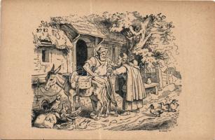 16 db népmese, népdal, Ludwig richter grafikai lapok / Folk songs and tales, 16 Ludwig Richter graph...