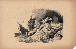 16 db népmese, népdal, Ludwig richter grafikai lapok / Folk songs and tales, 16 Ludwig Richter graph...