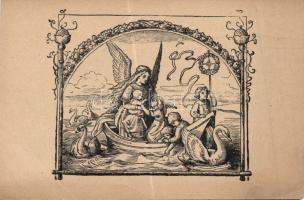 16 db népmese, népdal, Ludwig richter grafikai lapok / Folk songs and tales, 16 Ludwig Richter graph...