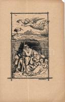 16 db népmese, népdal, Ludwig richter grafikai lapok / Folk songs and tales, 16 Ludwig Richter graph...