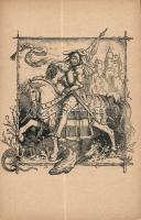 16 db népmese, népdal, Ludwig richter grafikai lapok / Folk songs and tales, 16 Ludwig Richter graph...