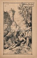 16 db népmese, népdal, Ludwig richter grafikai lapok / Folk songs and tales, 16 Ludwig Richter graph...