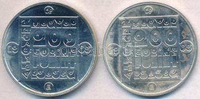 1985. 200Ft Ag "Természetvédelem - Vadmacska" + 200Ft Ag "Természetvédelem - Vidra&qu...